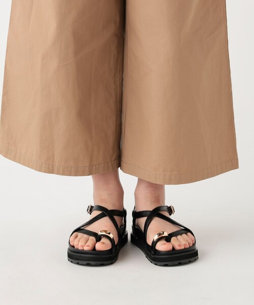 BEAMS HEART（ビームスハート）の「サイドベルト タックワイドパンツ（その他パンツ・レディース・ベージュ/ネイビー/カーキ・SMALL/MEDIUM）」の10枚目の写真