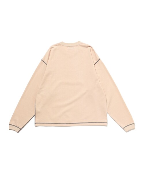 BEAMS（ビームス）の「ワイドフィット ステッチワーク Tシャツ（Tシャツ/カットソー・メンズ・ナチュラル/ブラック系その他/パープル・S/M/L/XL）」の6枚目の写真