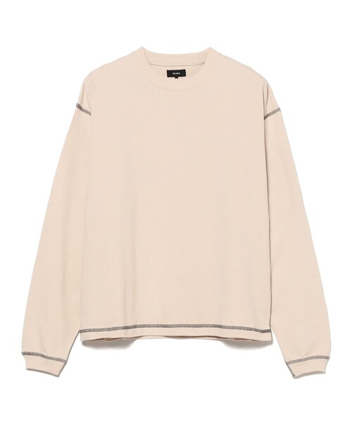 BEAMS（ビームス）の「ワイドフィット ステッチワーク Tシャツ（Tシャツ/カットソー・メンズ・ナチュラル/ブラック系その他/パープル・S/M/L/XL）」の10枚目の写真