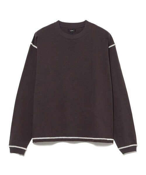 BEAMS（ビームス）の「ワイドフィット ステッチワーク Tシャツ（Tシャツ/カットソー・メンズ・ナチュラル/ブラック系その他/パープル・S/M/L/XL）」の15枚目の写真