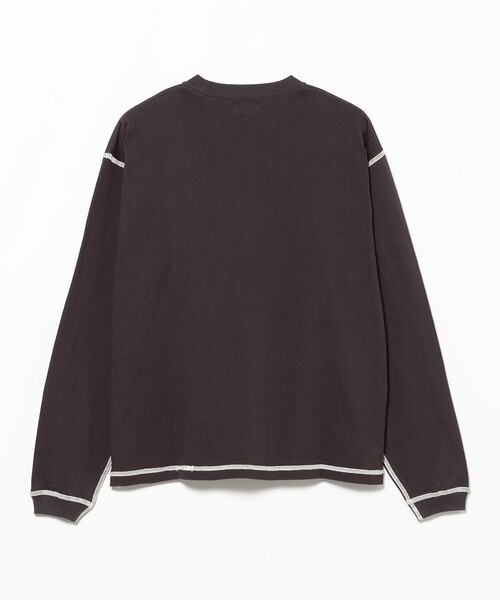 BEAMS（ビームス）の「ワイドフィット ステッチワーク Tシャツ（Tシャツ/カットソー・メンズ・ナチュラル/ブラック系その他/パープル・S/M/L/XL）」の16枚目の写真