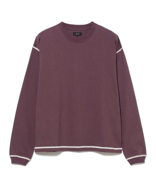 BEAMS（ビームス）の「ワイドフィット ステッチワーク Tシャツ（Tシャツ/カットソー・メンズ・ナチュラル/ブラック系その他/パープル・S/M/L/XL）」の18枚目の写真