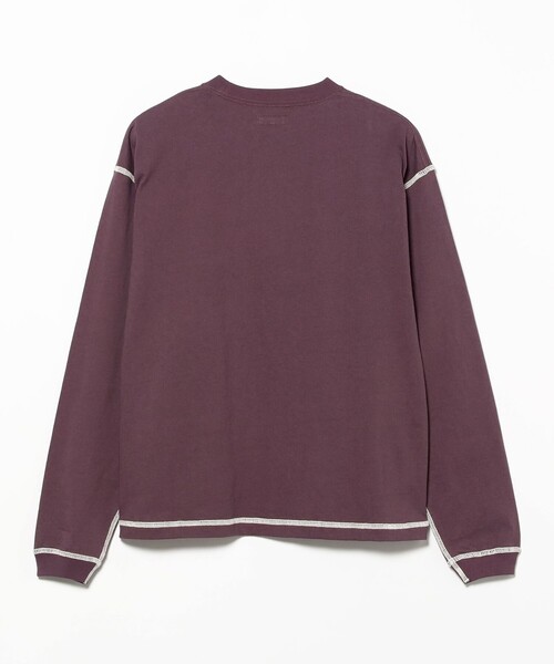 BEAMS（ビームス）の「ワイドフィット ステッチワーク Tシャツ（Tシャツ/カットソー・メンズ・ナチュラル/ブラック系その他/パープル・S/M/L/XL）」の19枚目の写真
