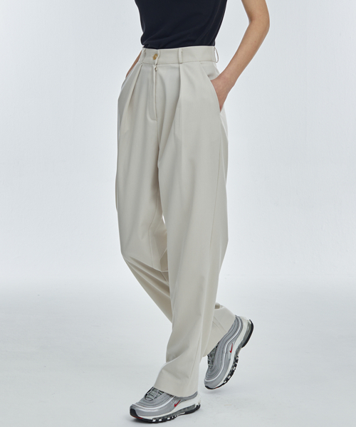 manavis7（マナビスセブン）の「ロングテーパードスラックス [ライトベージュ]（スラックス・レディース・ベージュ・SMALL/MEDIUM）」の3枚目の写真