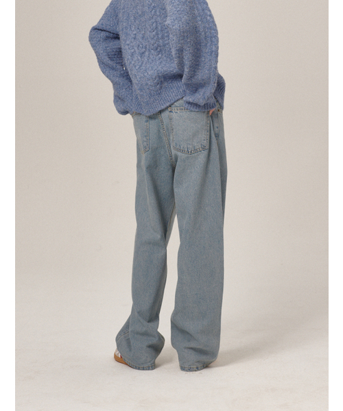 FLATWAVE IN SEOUL（フラットウェーブインソウル）の「Olas Wide Denim Pants Light Indigo（デニムパンツ・メンズ・その他・SMALL/X-LARGE/LARGE/MEDIUM）」の6枚目の写真