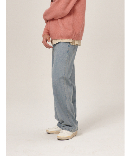 FLATWAVE IN SEOUL（フラットウェーブインソウル）の「Olas Wide Denim Pants Light Indigo（デニムパンツ・メンズ・その他・SMALL/X-LARGE/LARGE/MEDIUM）」の3枚目の写真