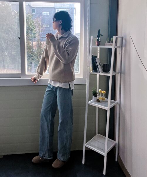 FLATWAVE IN SEOUL（フラットウェーブインソウル）の「Olas Wide Denim Pants Light Indigo（デニムパンツ・メンズ・その他・SMALL/X-LARGE/LARGE/MEDIUM）」の11枚目の写真