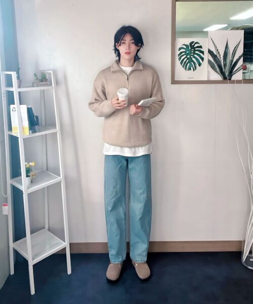 FLATWAVE IN SEOUL（フラットウェーブインソウル）の「Olas Wide Denim Pants Light Indigo（デニムパンツ・メンズ・その他・SMALL/X-LARGE/LARGE/MEDIUM）」の13枚目の写真