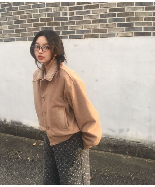 FLAWSROOM(フローズルーム)の「Wool Blend Bomber Jacket PINK BEIGE(ブルゾン・メンズ・その他・MEDIUM/LARGE)」の9枚目の写真