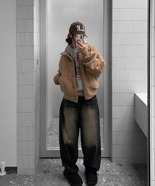 FLAWSROOM(フローズルーム)の「Wool Blend Bomber Jacket PINK BEIGE(ブルゾン・メンズ・その他・MEDIUM/LARGE)」の10枚目の写真