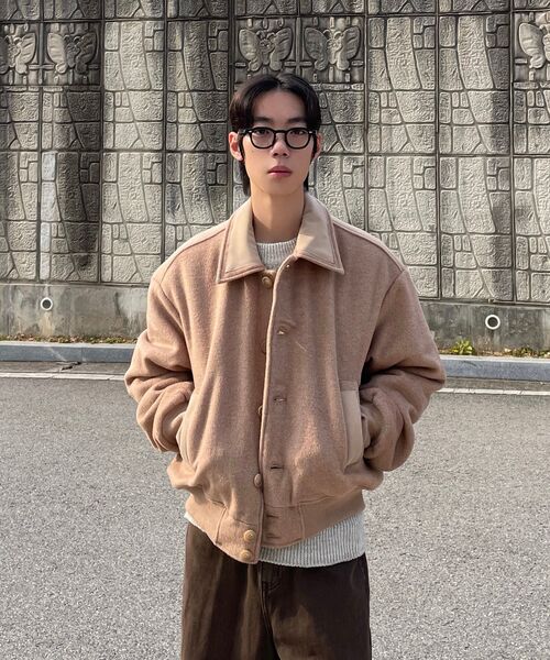 FLAWSROOM(フローズルーム)の「Wool Blend Bomber Jacket PINK BEIGE(ブルゾン・メンズ・その他・MEDIUM/LARGE)」の11枚目の写真