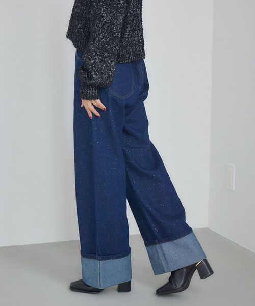 RETRO GIRL(レトロガール)の「ロールアップラメデニムPT(デニムパンツ・レディース・ブラック/ブルー・MEDIUM/LARGE)」の22枚目の写真