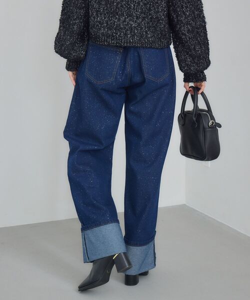RETRO GIRL(レトロガール)の「ロールアップラメデニムPT(デニムパンツ・レディース・ブラック/ブルー・MEDIUM/LARGE)」の21枚目の写真