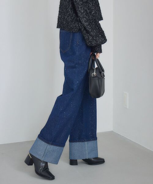 RETRO GIRL(レトロガール)の「ロールアップラメデニムPT(デニムパンツ・レディース・ブラック/ブルー・MEDIUM/LARGE)」の20枚目の写真