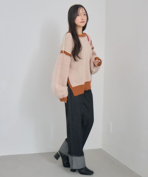 RETRO GIRL(レトロガール)の「ロールアップラメデニムPT(デニムパンツ・レディース・ブラック/ブルー・MEDIUM/LARGE)」の13枚目の写真