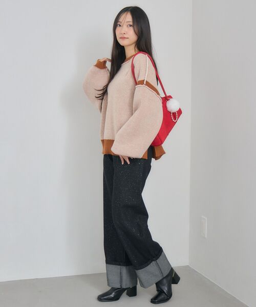 RETRO GIRL(レトロガール)の「ロールアップラメデニムPT(デニムパンツ・レディース・ブラック/ブルー・MEDIUM/LARGE)」の11枚目の写真