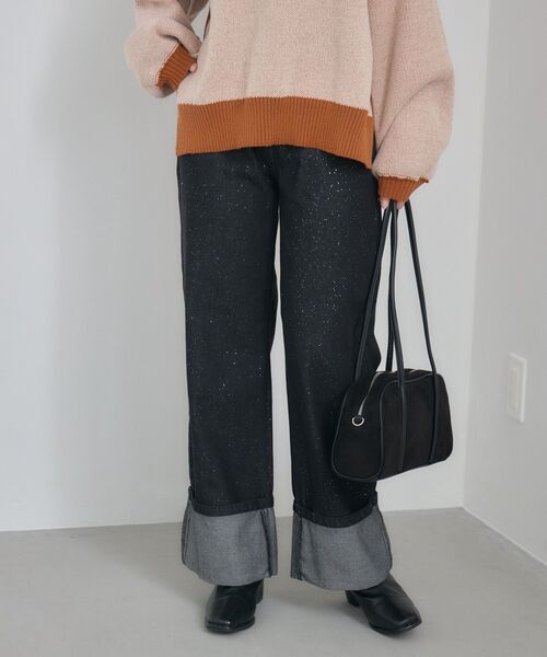 RETRO GIRL(レトロガール)の「ロールアップラメデニムPT(デニムパンツ・レディース・ブラック/ブルー・MEDIUM/LARGE)」の10枚目の写真
