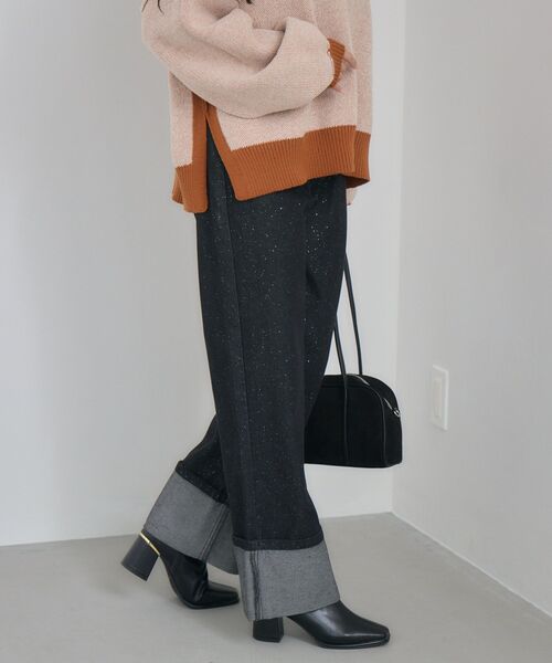 RETRO GIRL(レトロガール)の「ロールアップラメデニムPT(デニムパンツ・レディース・ブラック/ブルー・MEDIUM/LARGE)」の8枚目の写真