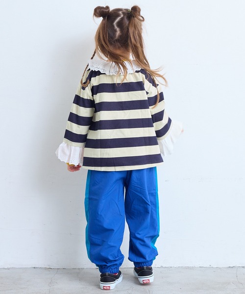 Life Support Products（ライフサポートプロダクツ）の「ナイロン切り替えラインパンツ/セットアップ可（その他パンツ・キッズ・マスタード/ターコイズブルー/ブルー/ブラック/エメラルド/アイボリー・80/90/95/100/110/120/130/140/150）」の21枚目の写真