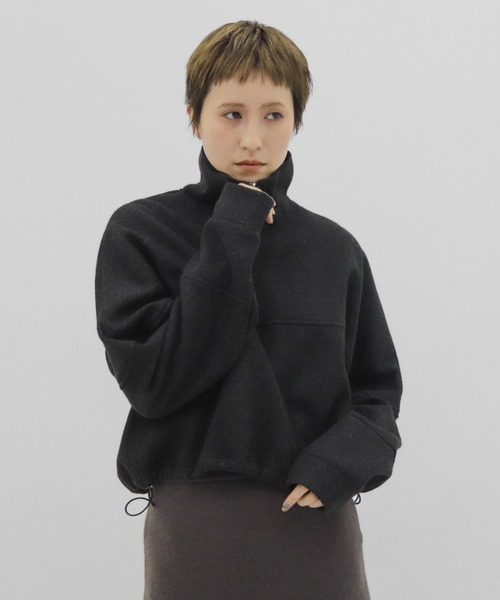 lit(リット)の「Wool Like Half Zip Pullover(その他トップス・レディース・チャコールグレー・FREE)」の11枚目の写真