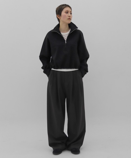 lit(リット)の「Wool Like Half Zip Pullover(その他トップス・レディース・チャコールグレー・FREE)」の9枚目の写真