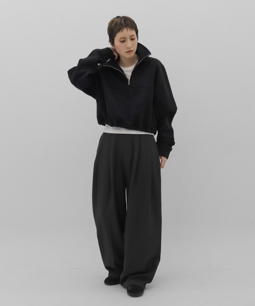 lit(リット)の「Wool Like Half Zip Pullover(その他トップス・レディース・チャコールグレー・FREE)」の7枚目の写真
