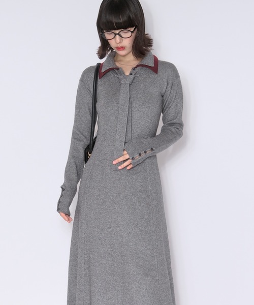 セール】knit tie onepiece / ニットタイワンピース（ワンピース