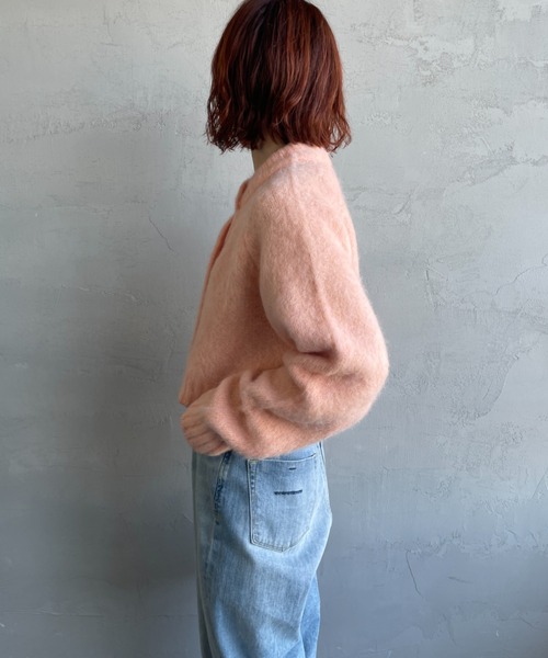 TODAYFUL（トゥデイフル）の「[TODAYFUL/トゥデイフル] 2WAY モヘアニットカーディガン（カーディガン/ボレロ・レディース・チャコールグレー/ピンク・F）」の20枚目の写真