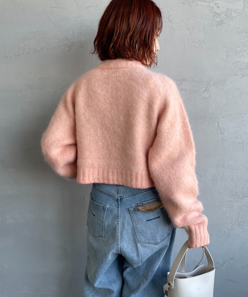 TODAYFUL（トゥデイフル）の「[TODAYFUL/トゥデイフル] 2WAY モヘアニットカーディガン（カーディガン/ボレロ・レディース・チャコールグレー/ピンク・F）」の21枚目の写真