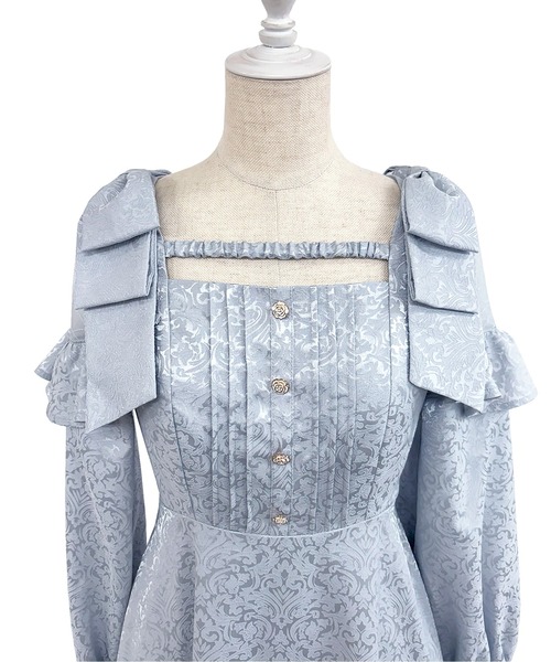 lace switching jacquard dress（ワンピース）｜Rose Muse（ロゼ