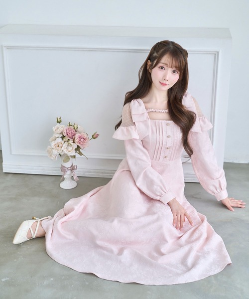 セール】Lace switching jacquard dress（ワンピース）｜Rose Muse