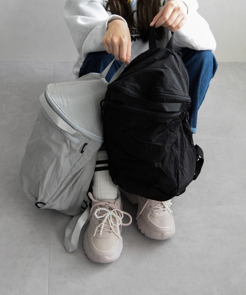 ORiental TRaffic（オリエンタルトラフィック）の「【 軽量 】折りたたみ ナップサック /BA-271 リュック（バックパック/リュック・レディース・ブラック/グレー・ﾌﾘ-）」の16枚目の写真