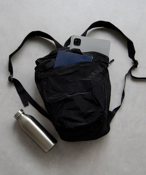 ORiental TRaffic（オリエンタルトラフィック）の「【 軽量 】折りたたみ ナップサック /BA-271 リュック（バックパック/リュック・レディース・ブラック/グレー・ﾌﾘ-）」の19枚目の写真