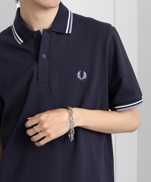FRED PERRY（フレッドペリー）の「【FRED PERRY】TWIN TIPPED FRED PERRY SHIRT M12 Made in England②（シャツ/ブラウス・メンズ・ネイビー系2/ダークグリーン/アイボリー・XL/XXL/M/L）」の3枚目の写真