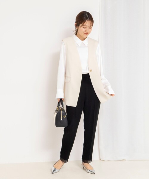 NOLLEY'Sのベスト NOLLEY'S（ノーリーズ） ニットベスト FREE チャコールグレー