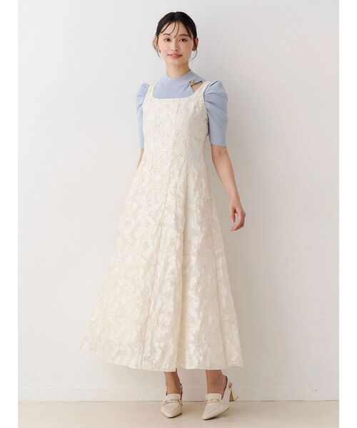 MERCURYDUO（マーキュリーデュオ）の「ジャカードフィットアンドフレアジャンスカ（ワンピース・レディース・ピンク/アイボリー/ブルー・SMALL/MEDIUM）」の19枚目の写真