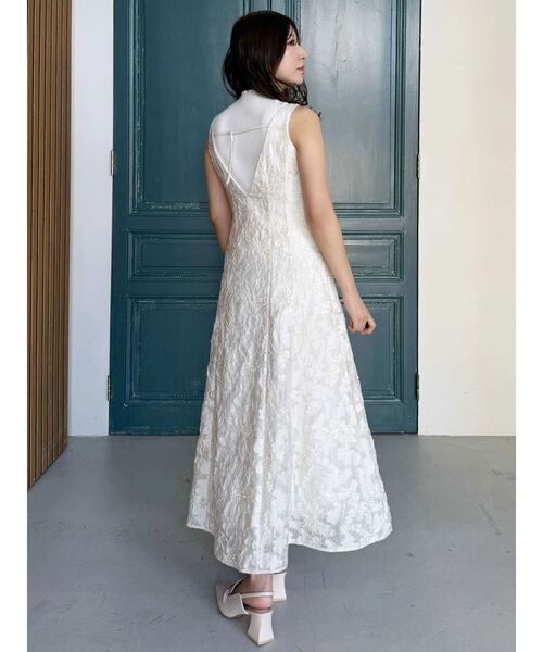 MERCURYDUO（マーキュリーデュオ）の「ジャカードフィットアンドフレアジャンスカ（ワンピース・レディース・ピンク/アイボリー/ブルー・SMALL/MEDIUM）」の14枚目の写真