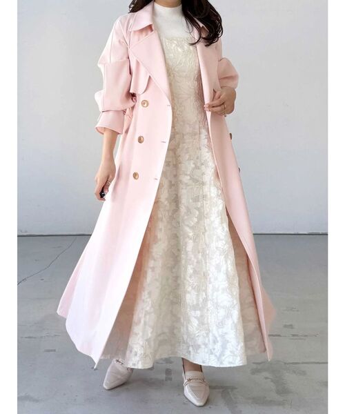 MERCURYDUO（マーキュリーデュオ）の「ジャカードフィットアンドフレアジャンスカ（ワンピース・レディース・ピンク/アイボリー/ブルー・SMALL/MEDIUM）」の13枚目の写真