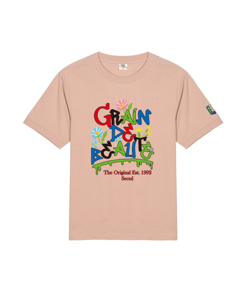 GRAIN DE BEAUTE（グランデボーテ）の「ORIGINAL 1992 T-SHIRT 01 [INDY PINK]（Tシャツ/カットソー・レディース・ピンク・S/M/L/XL）」の2枚目の写真