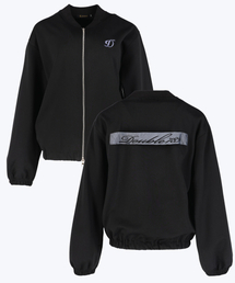 AHORA MOVEMENT（アホラ ムーブメント）の「ダブル789 トレーニングバックテーピングジップアップワイドジャケット（ブラック）（ナイロンジャケット）」