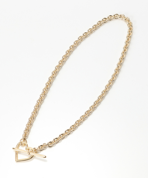 BASICKS（ベイシックス）の「BASICKS / ベイシックス HEART NECKLACE SMALL LINK（ネックレス・メンズ・ゴールド/シルバー・FREE）」の3枚目の写真