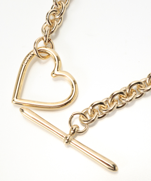 BASICKS（ベイシックス）の「BASICKS / ベイシックス HEART NECKLACE SMALL LINK（ネックレス・メンズ・ゴールド/シルバー・FREE）」の4枚目の写真