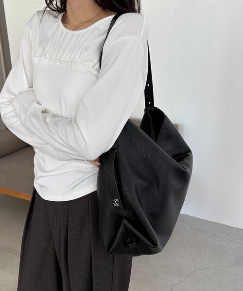 CAPRICIEUX LE'MAGE（カプリシューレマージュ）の「2WAYワンハンドルバッグ（ショルダーバッグ・レディース・ブラウン/ブラック/ライトベージュ・FREE）」の6枚目の写真