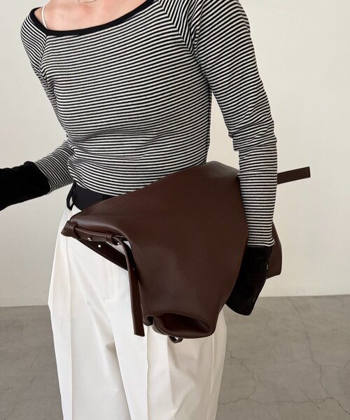 CAPRICIEUX LE'MAGE（カプリシューレマージュ）の「2WAYワンハンドルバッグ（ショルダーバッグ・レディース・ブラウン/ブラック/ライトベージュ・FREE）」の18枚目の写真