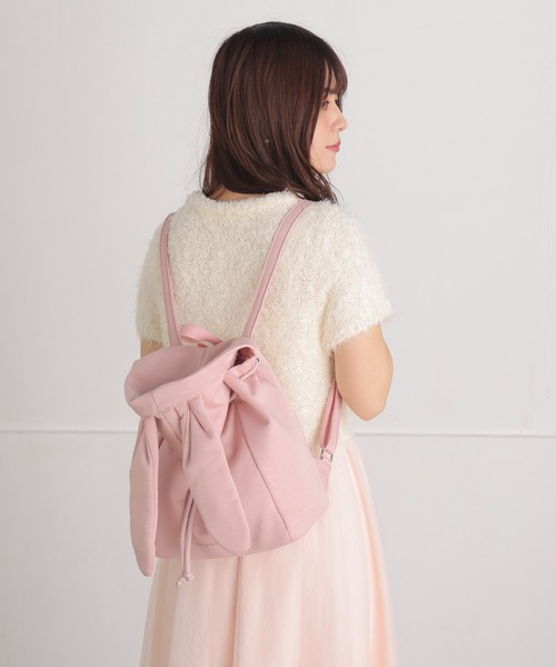 SecretDoor(シークレットドア)の「【500mlペットボトル対応】リュック うさみみ フード うさぎ 耳(バックパック/リュック・レディース・ピンク/ホワイト/ブラック・FREE)」の12枚目の写真