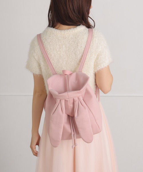 SecretDoor(シークレットドア)の「【500mlペットボトル対応】リュック うさみみ フード うさぎ 耳(バックパック/リュック・レディース・ピンク/ホワイト/ブラック・FREE)」の13枚目の写真