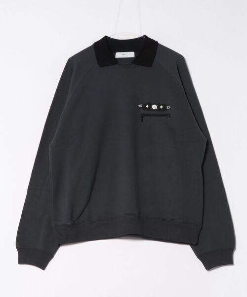 TOGA VIRILIS（トーガ ビリリース）の「TOGA VIRILIS Polo collar sweatshirt（Tシャツ/カットソー・メンズ・ブラック・46）」の5枚目の写真