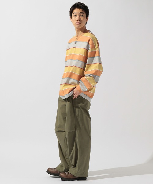 niko and...(ニコアンド)の「USACOTTONヘンリーTシャツ(Tシャツ/カットソー・メンズ・パープル/オレンジ/ブルー・LARGE/MEDIUM)」の5枚目の写真