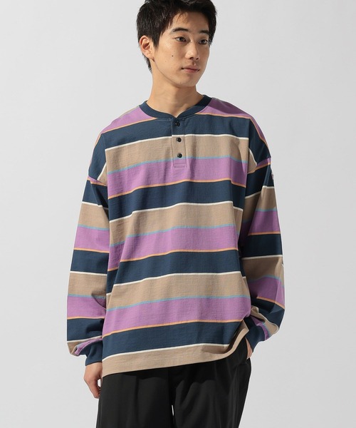 niko and...(ニコアンド)の「USACOTTONヘンリーTシャツ(Tシャツ/カットソー・メンズ・パープル/オレンジ/ブルー・LARGE/MEDIUM)」の12枚目の写真