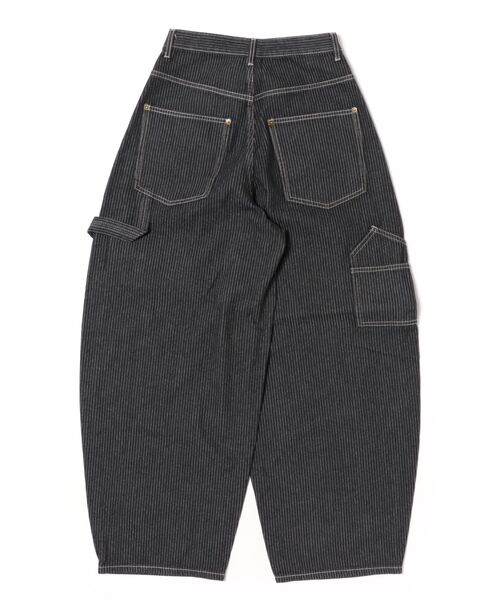 Figments（フィグメンツ）の「ストライプペインターカーブデニム（デニムパンツ・レディース・インディゴブルー・SMALL/MEDIUM/LARGE）」の2枚目の写真